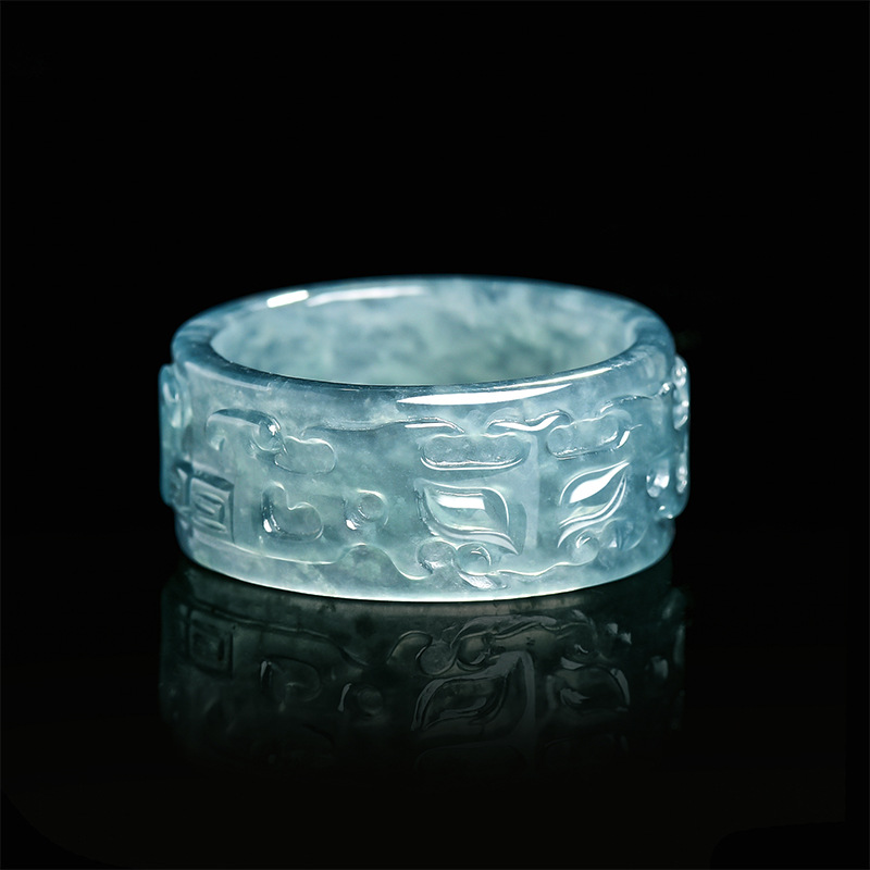 Rings - Anillo Taotie de jadeíta de Myanmar,