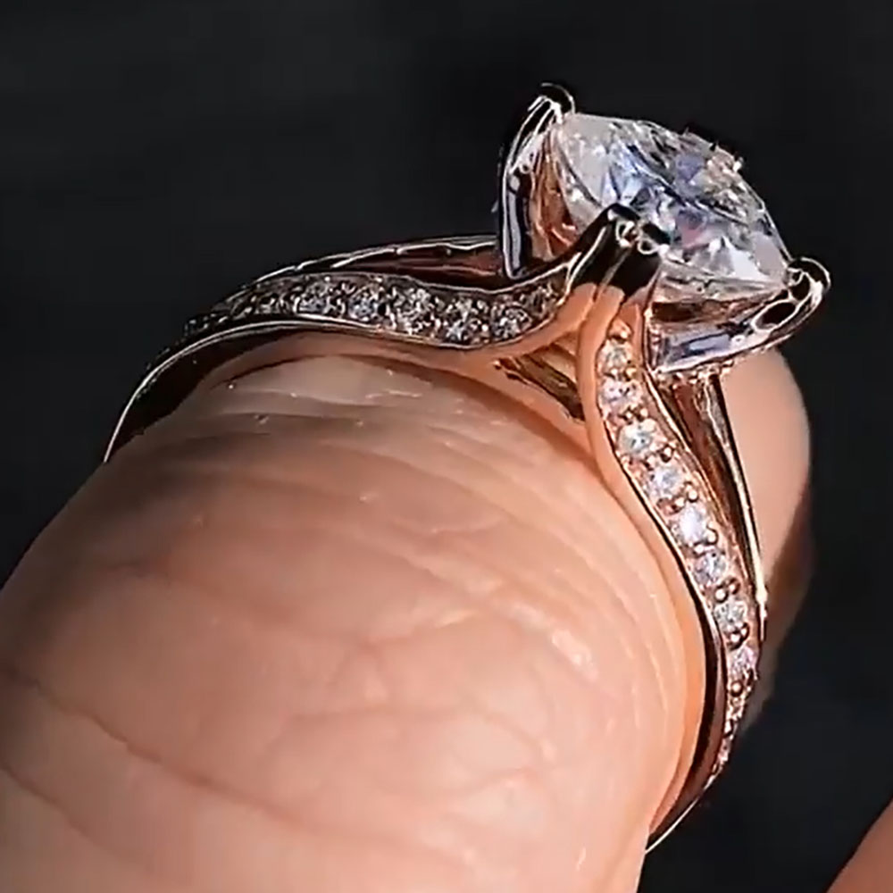 Anillo de compromiso de aniver - Moissanite Engagement Ring 1 Carat reseña y precio
