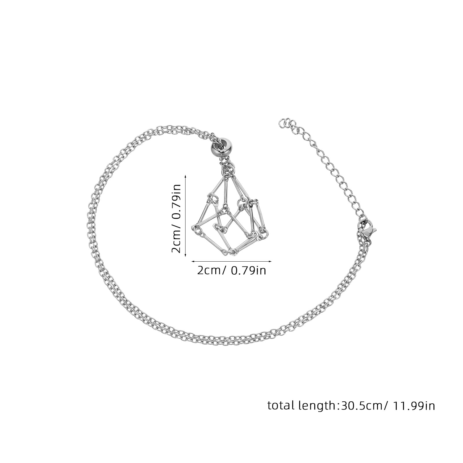 Collar con colgante de jaula d - Crystal Pendant Necklace Natural Stone reseña y precio