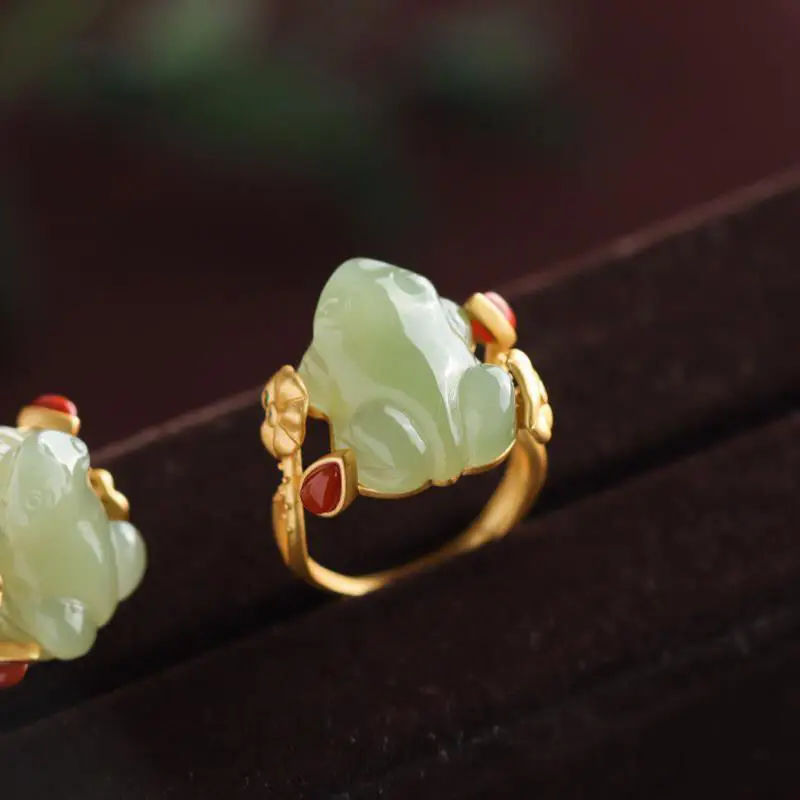 Anillos de rana de Jade verde  - Rings reseña y precio