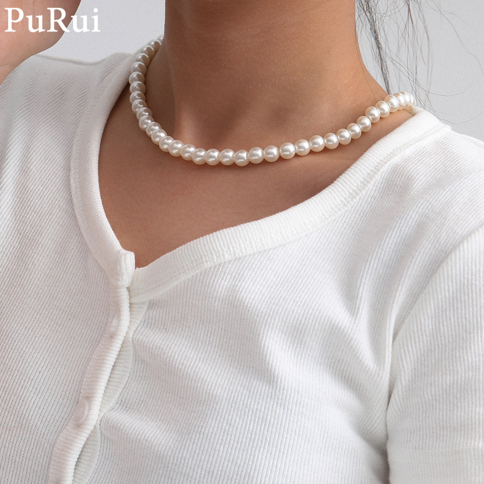 Gargantilla de perlas de imita - Pearl Choker Necklace Vintage reseña y precio