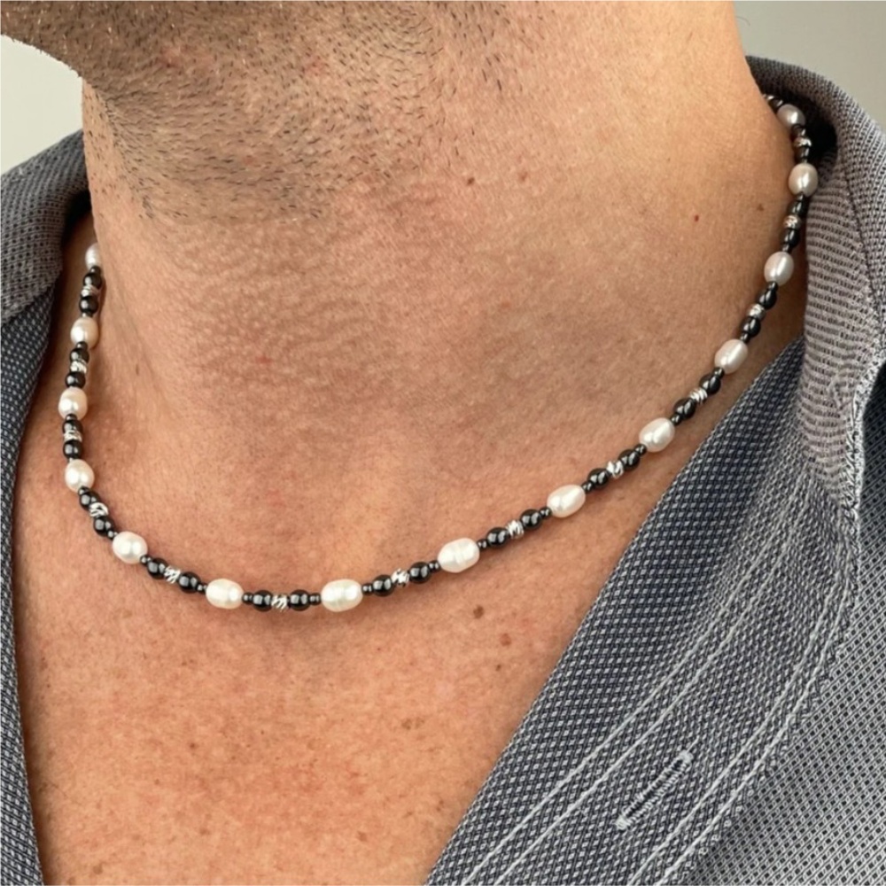 Collar de cadena de perlas bar - Pearl Choker Necklace Vintage reseña y precio