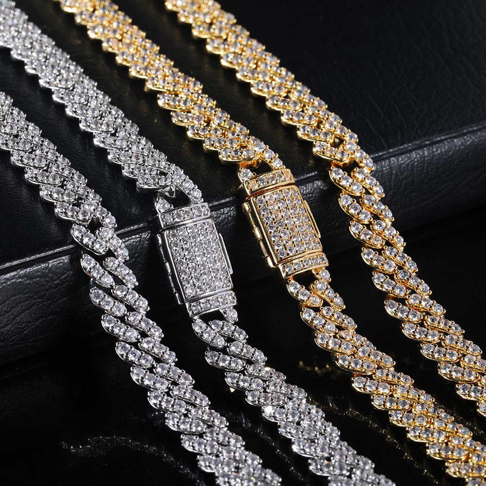 Collar de circón de 8MM1Row pa - Cuban Link Chain 12Mm reseña y precio