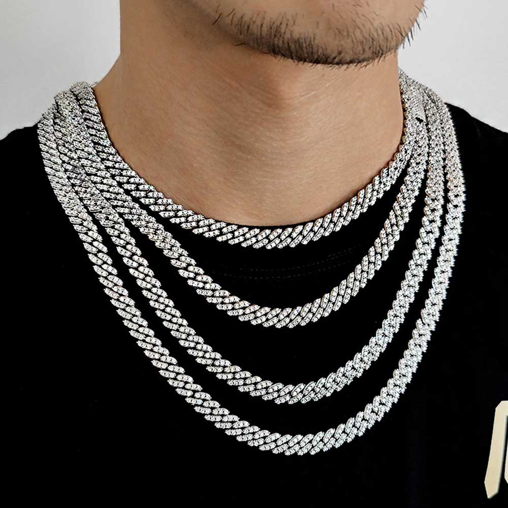 Collar de circón de 8MM1Row pa - Cuban Link Chain 12Mm reseña y precio