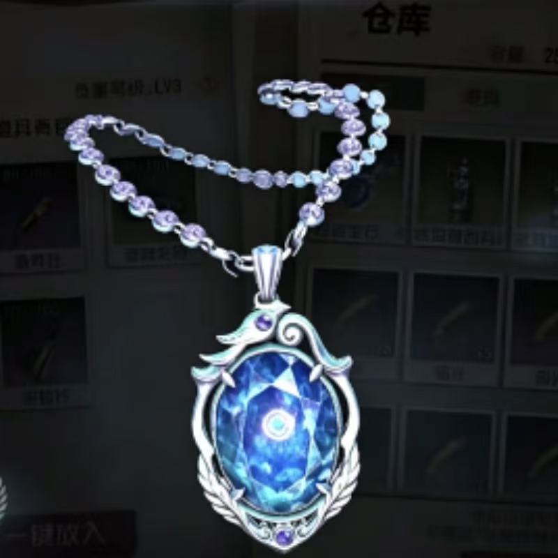 Collar de Zafiro Maldito de Id - Anime Pendant Necklace reseña y precio