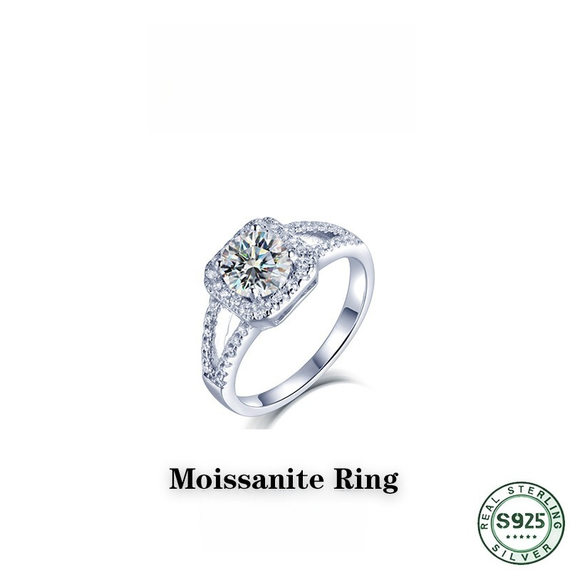 Anillo de diamante de moissani - Moissanite Engagement Ring 1 Carat reseña y precio