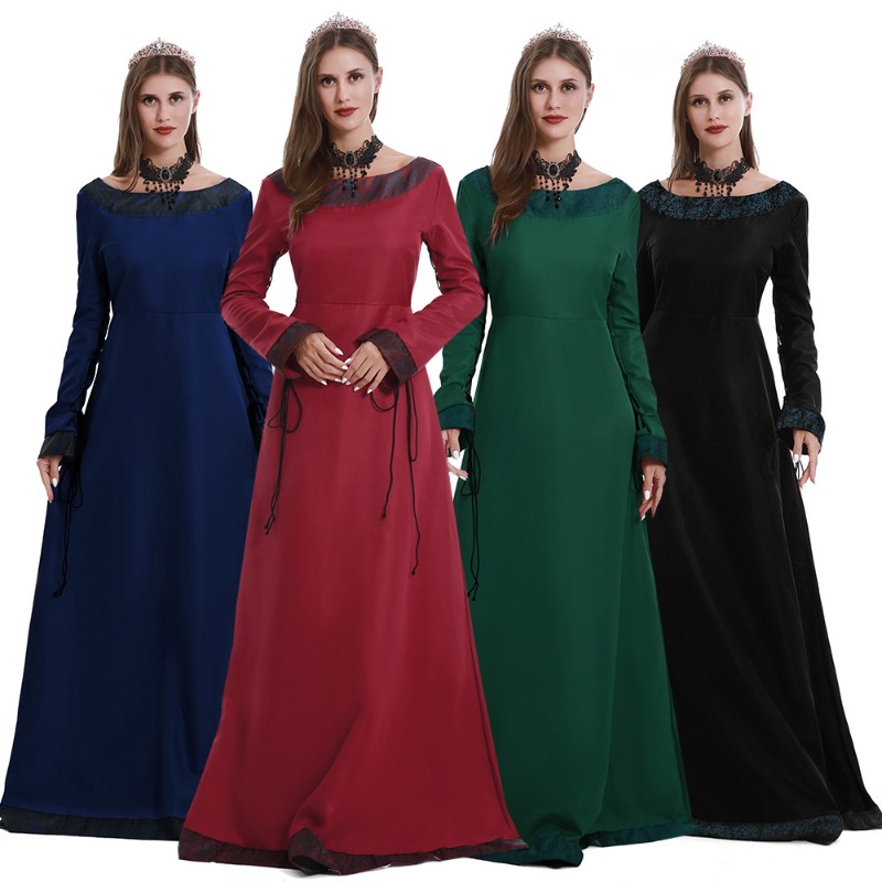 Vestido largo medieval para mu - Necklaces reseña y precio