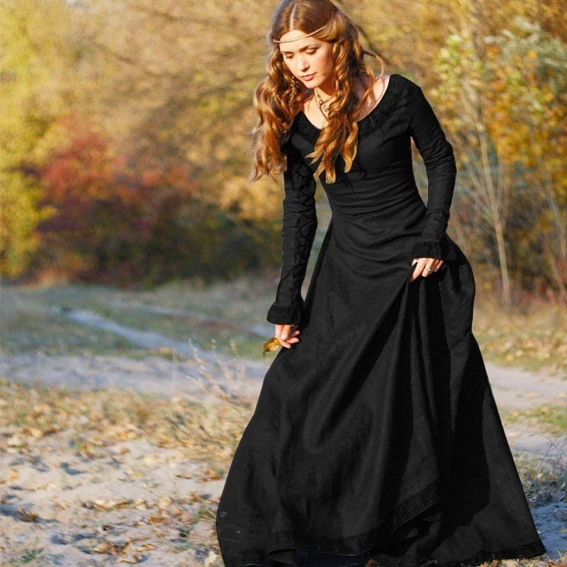 Vestido largo medieval para mu - Necklaces reseña y precio