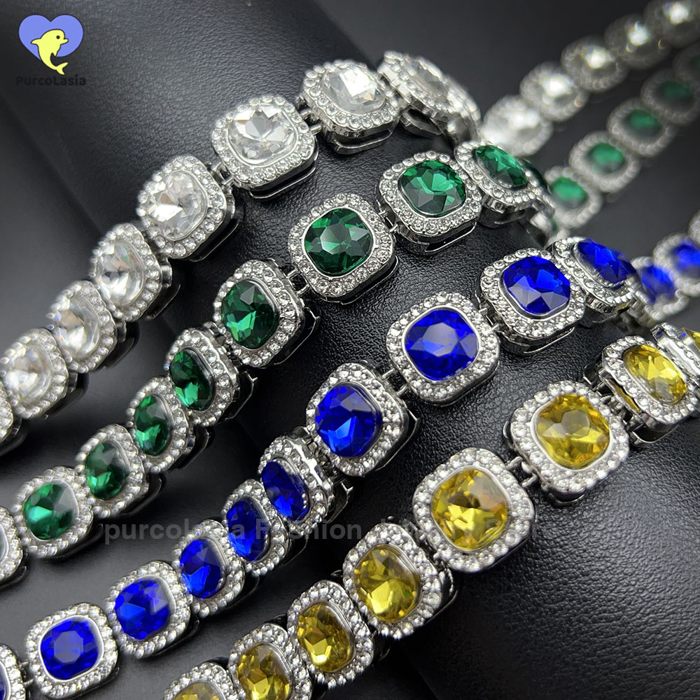 Pulsera helada multicolor bril - Cuban Link Chain 12Mm reseña y precio