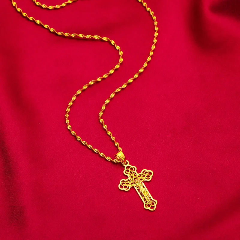 Collar con Cruz Dorada Vintage - Cross Pendant Necklace Gold reseña y precio