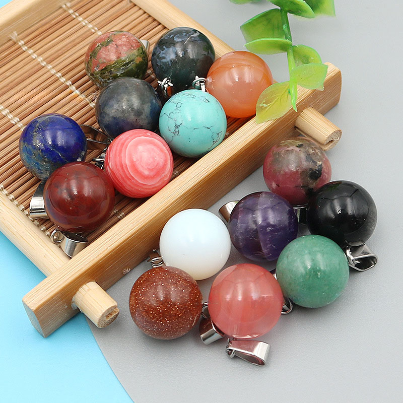 20 unids/bolsa 14mm piedra Nat - Crystal Pendant Necklace Natural Stone reseña y precio