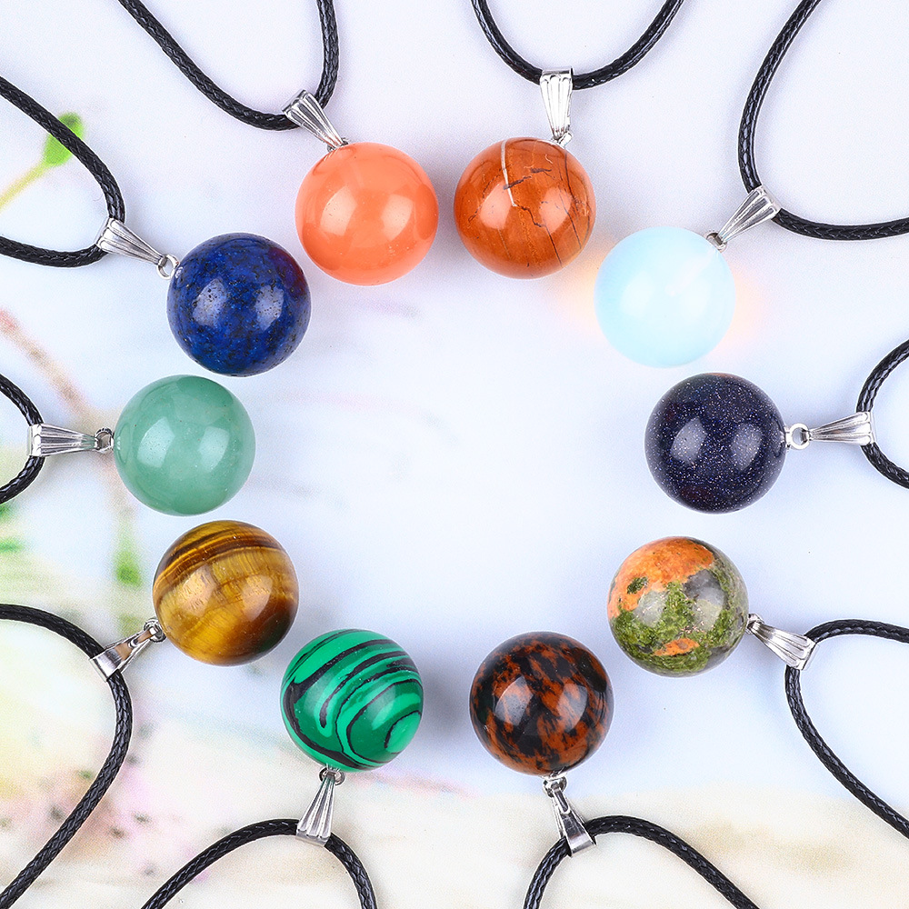 20 unids/bolsa 14mm piedra Nat - Crystal Pendant Necklace Natural Stone reseña y precio