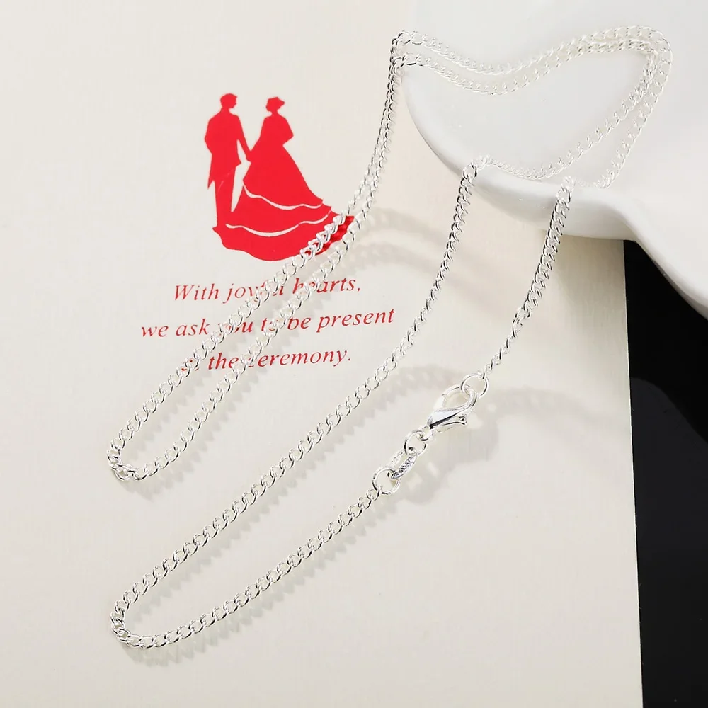 Collar de plata de ley 925 par - 925 Sterling Silver Chain Necklace Men reseña y precio