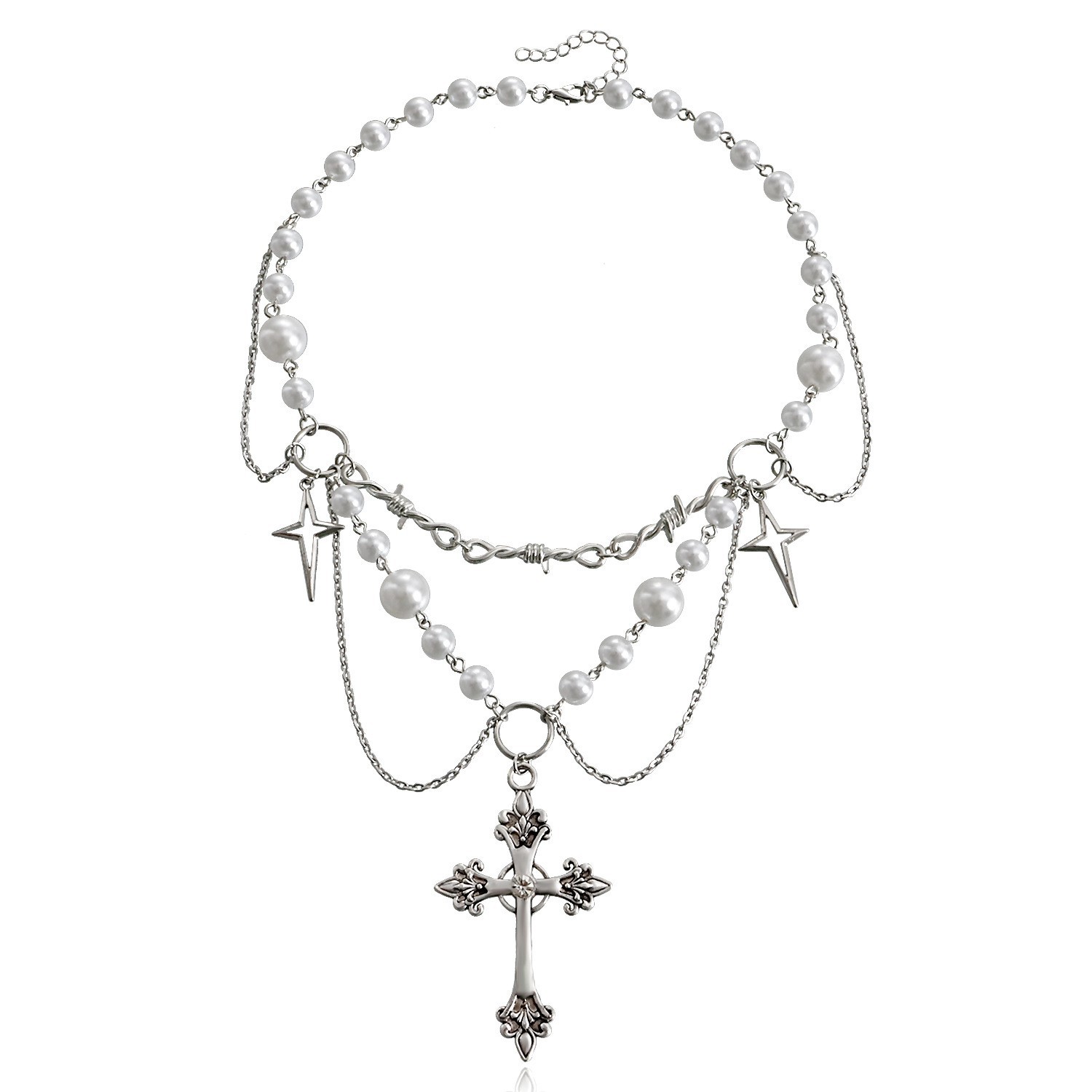 Collar de perlas de corazón de - Pearl Choker Necklace Vintage reseña y precio