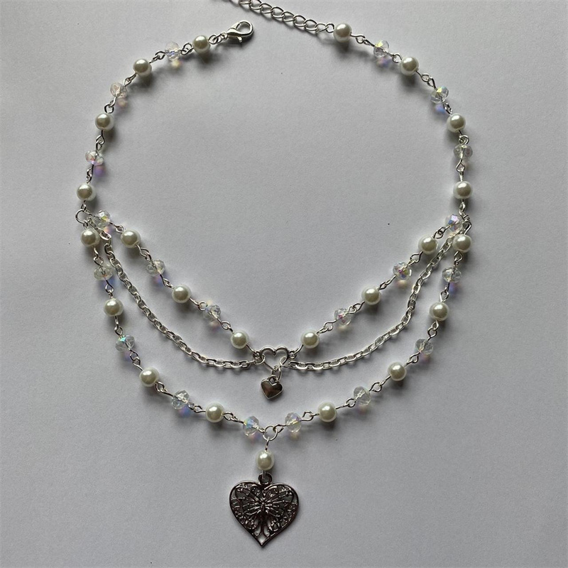 Collar de perlas de corazón de - Pearl Choker Necklace Vintage reseña y precio