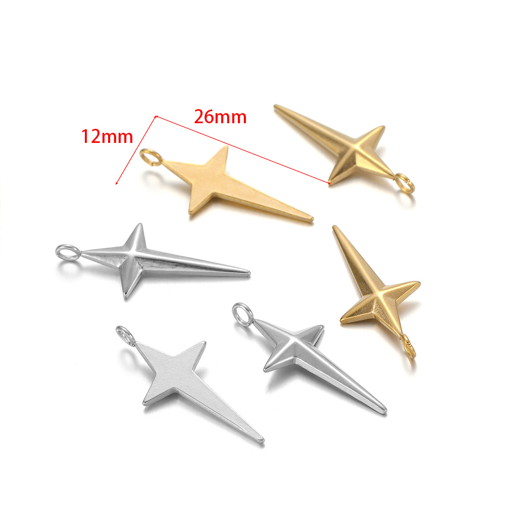 5 uds. De dijes de estrella cr - Cross Pendant Necklace Gold reseña y precio