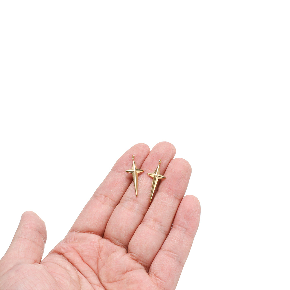 5 uds. De dijes de estrella cr - Cross Pendant Necklace Gold reseña y precio
