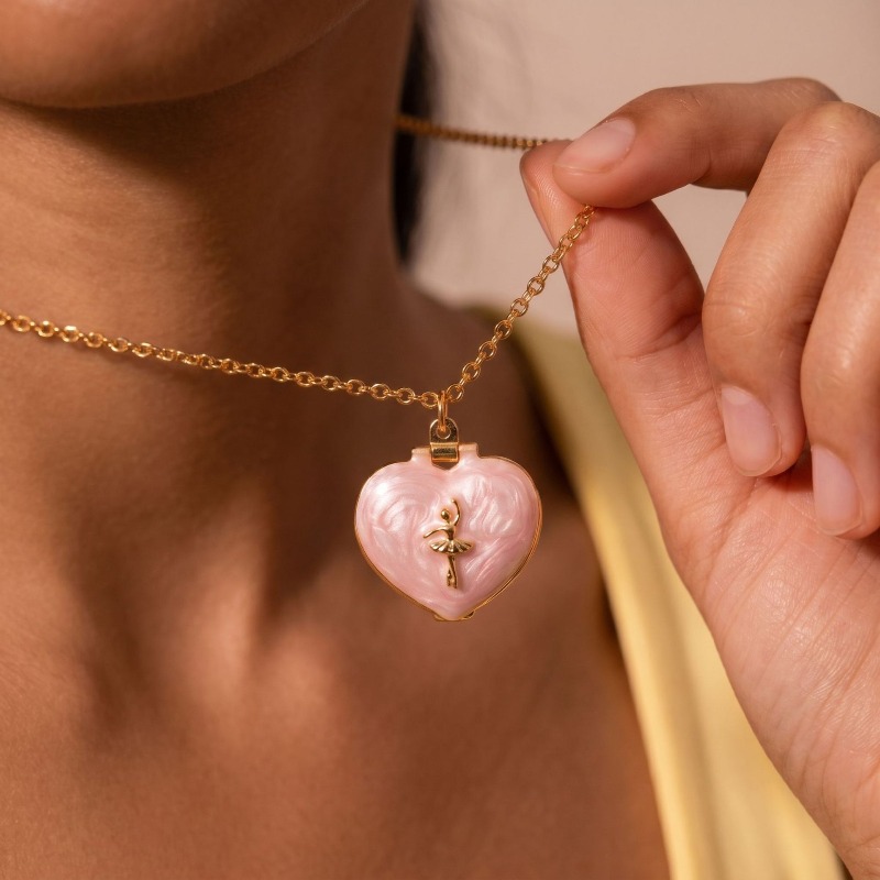 Collar con Medallón en Forma d - Heart Locket Necklace Photo reseña y precio