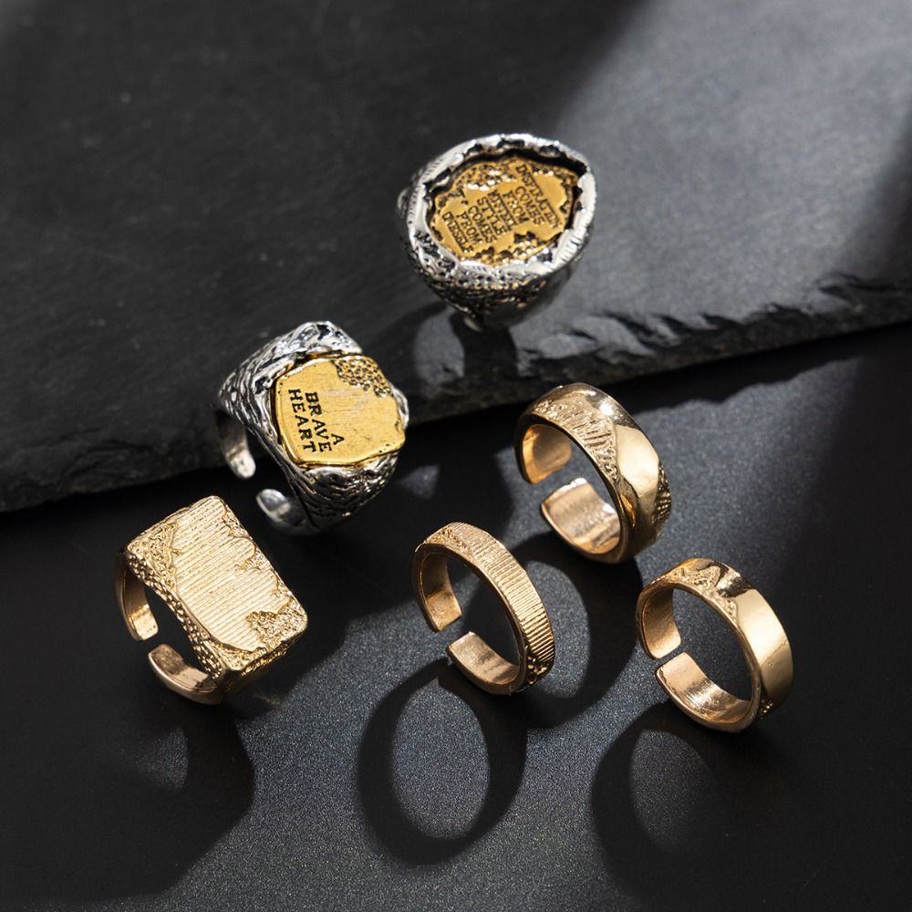 Juego de 6 anillos de dedo, di - Vintage Punk Knuckle Rings Set reseña y precio