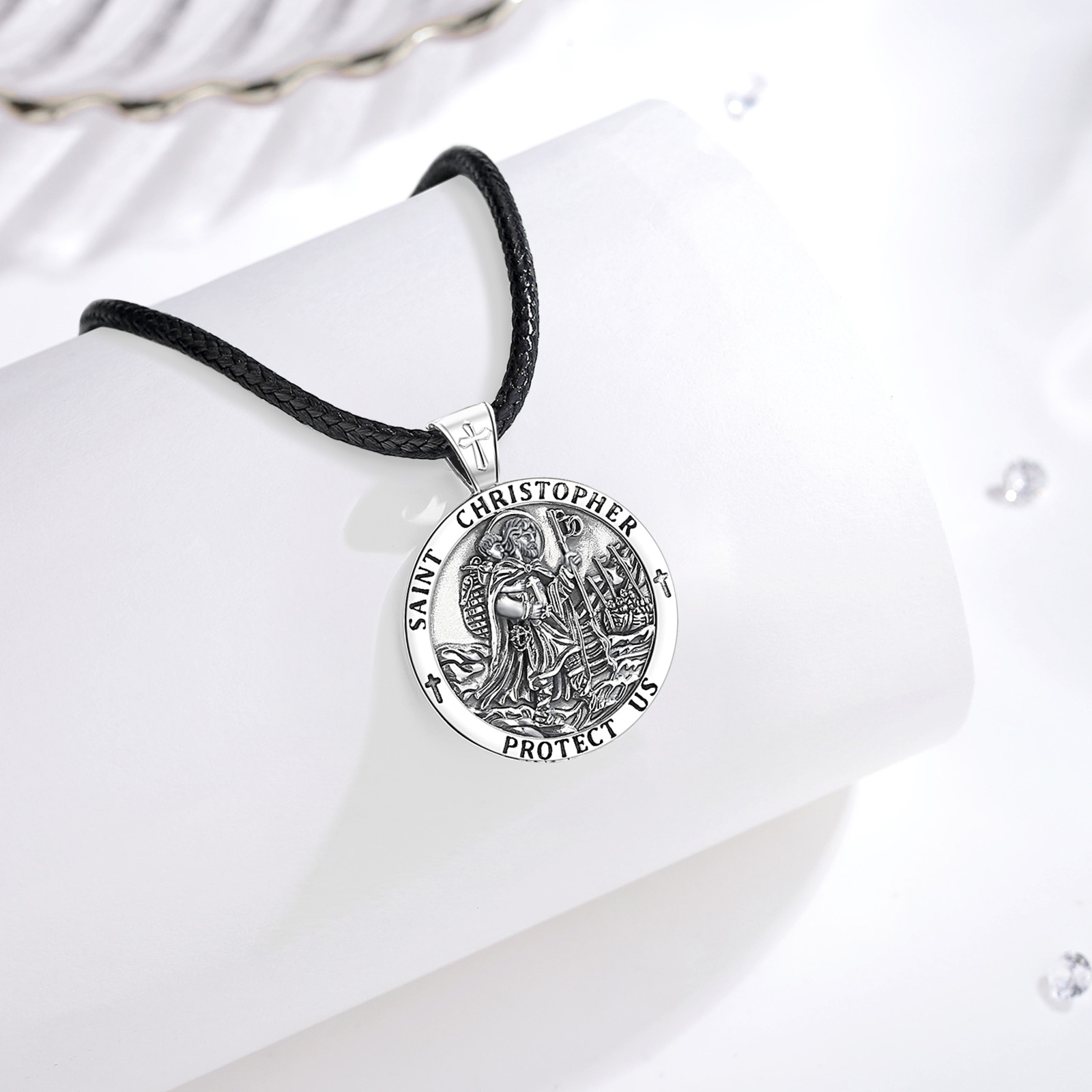Eudora, nuevo colgante de Plat - 925 Sterling Silver Chain Necklace Men reseña y precio