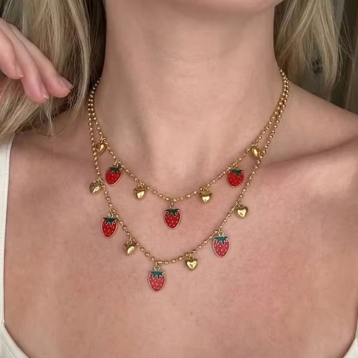 Collar con colgante de corazón - Layered Pendant Necklace Aesthetic reseña y precio